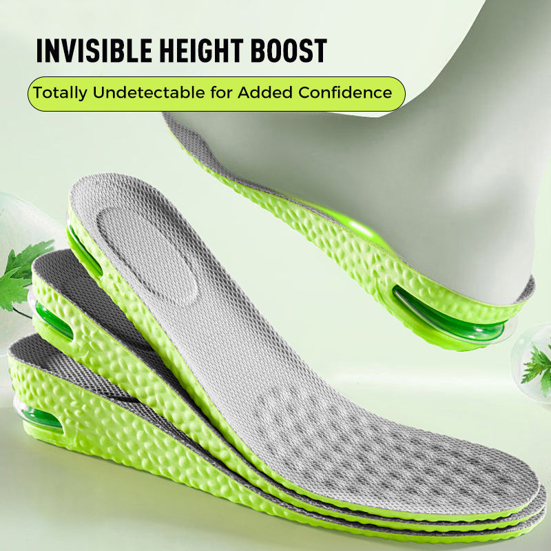 Comfortable Insoles with Air Cushion and Height-Increasing Effect