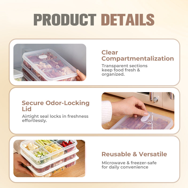 💥Reusable food container with compartments