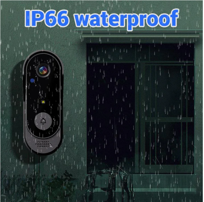Wireless doorbell camera: 1080P, 170° angle, 4.3-inch screen, IPX65 outdoor waterproof, night vision