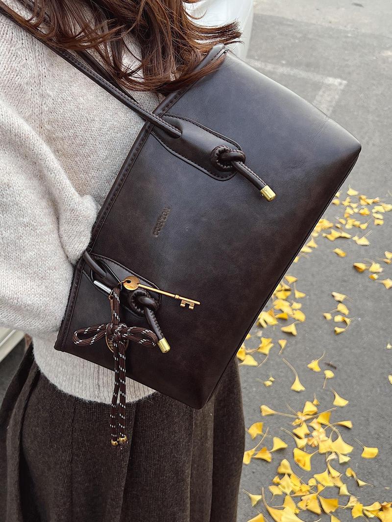 👝Women's Elegant Solid Color Large Capacity Shoulder Bag | Trendy Versatile Tote for Daily Commute & Casual Use