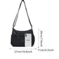👜 Women Solid Color Crossbody Bag ✨ Multi-Pocket Zipper Fashion Daily Bag