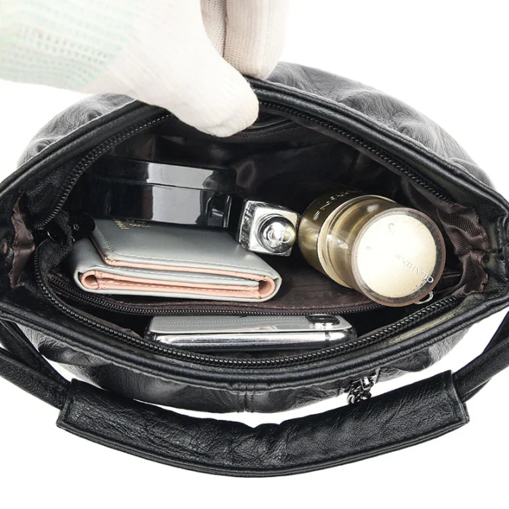 🔥Casual Pleated Bucket Soft Leather Handbag Shoulder Bag