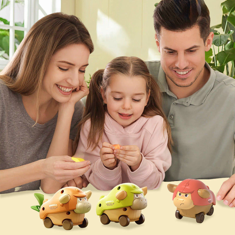 😍BUY 2 GET 1 FREE😍Push Go Bull Car Toys for Toddlers