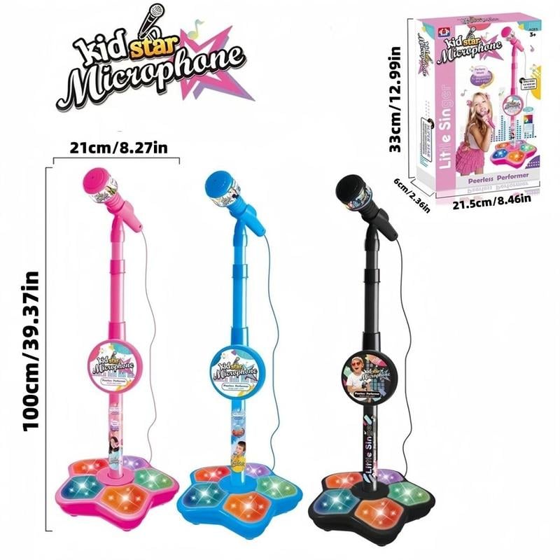 🎅Christmas Hot Sale 60% Off🎁 Microphone Toy, Karaoke Machine Toy with Light🎤