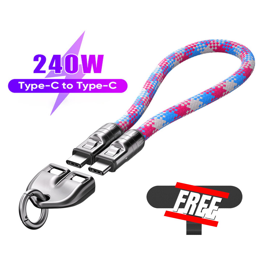 ⏰Last Day Special Price £9.99!!⚡C to C 240W Charging Cable with Wearable Bracelet Design