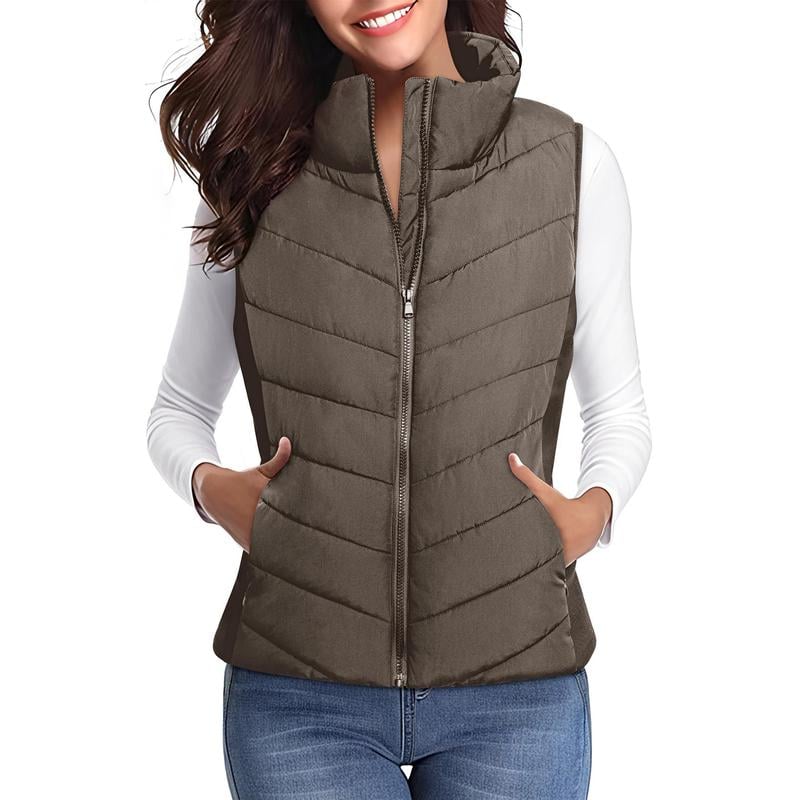 💖HOT SALE 49% OFF✨️Womens Sleeveless Zip Up Puffer Vest💗-Cozy Without Bulk