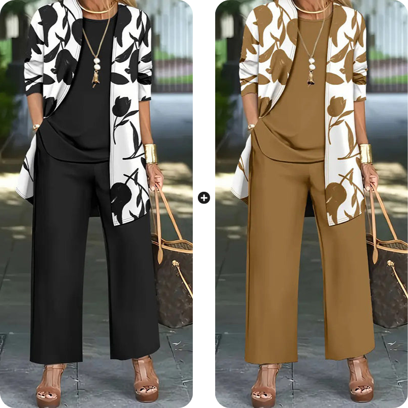 🌸 Effortless Style In One Beautiful Women's Casual Comfortable 3-Piece Outfit Set✨