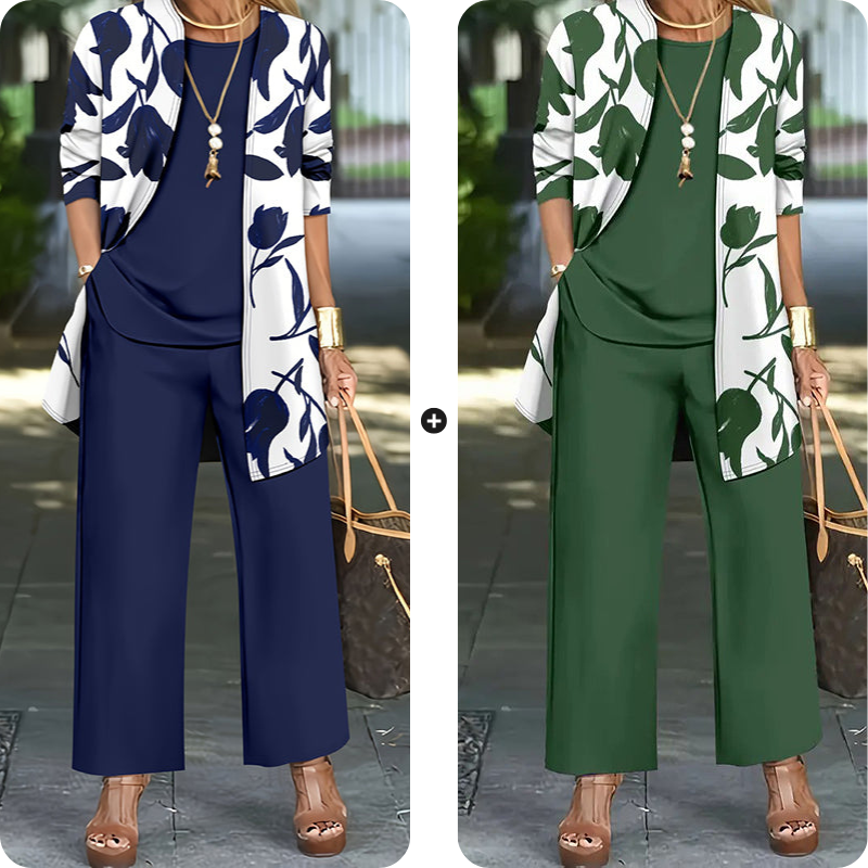 🌸 Effortless Style In One Beautiful Women's Casual Comfortable 3-Piece Outfit Set✨