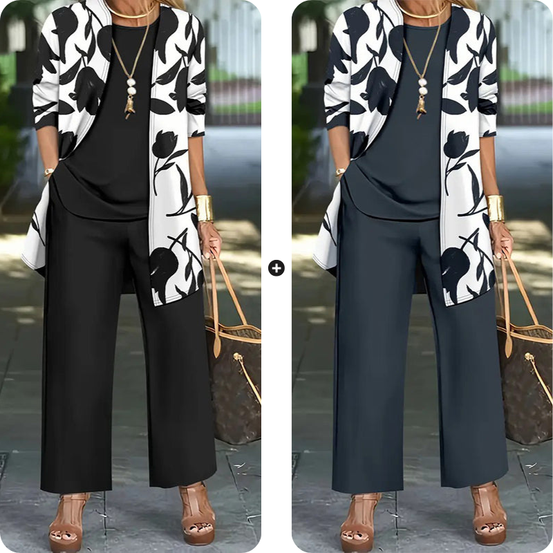 🌸 Effortless Style In One Beautiful Women's Casual Comfortable 3-Piece Outfit Set✨