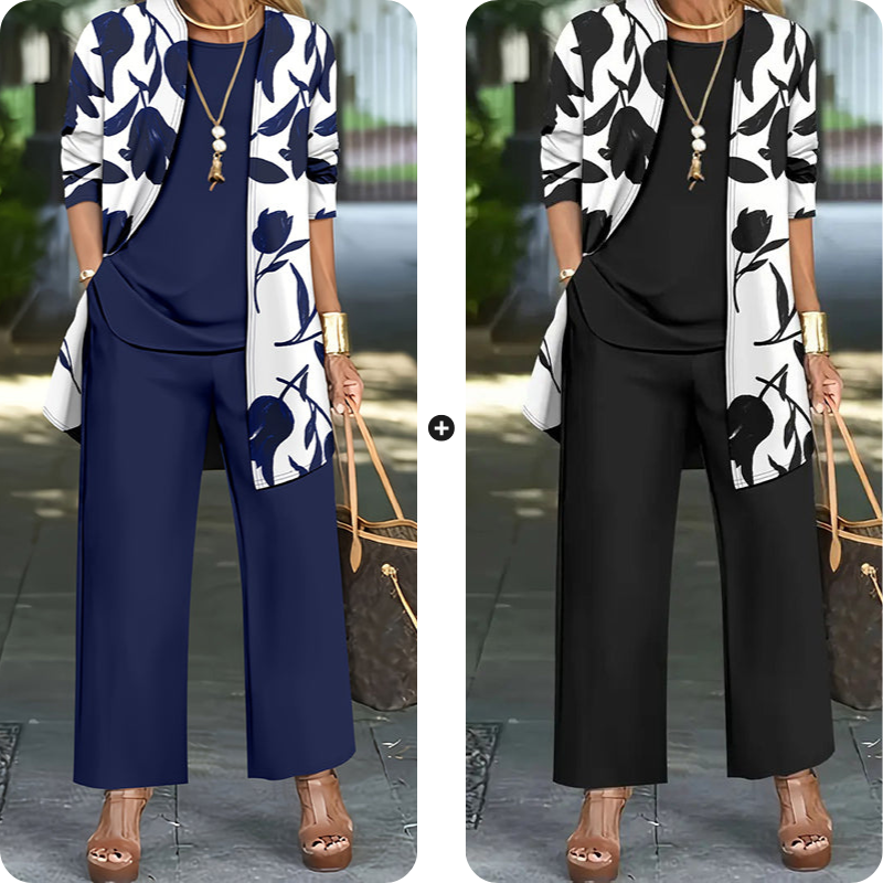 🌸 Effortless Style In One Beautiful Women's Casual Comfortable 3-Piece Outfit Set✨