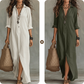 Casual Loose Fit Maxi Dress with Front Slit
