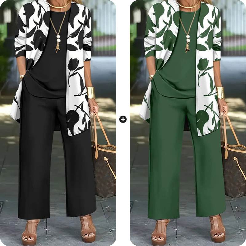 🌸 Effortless Style In One Beautiful Women's Casual Comfortable 3-Piece Outfit Set✨