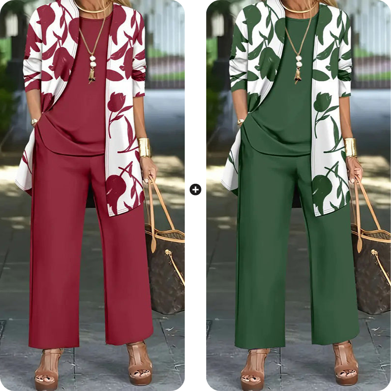 🌸 Effortless Style In One Beautiful Women's Casual Comfortable 3-Piece Outfit Set✨