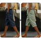 Women's Summer Capri Pants with Lace Cutout Detail