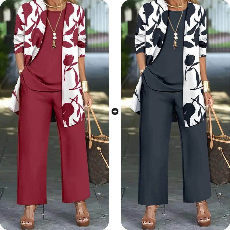 🌸 Effortless Style In One Beautiful Women's Casual Comfortable 3-Piece Outfit Set✨