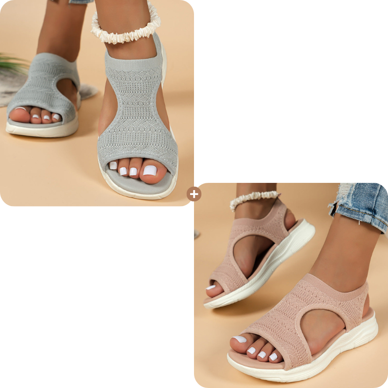 Breathable mesh platform sandals for women