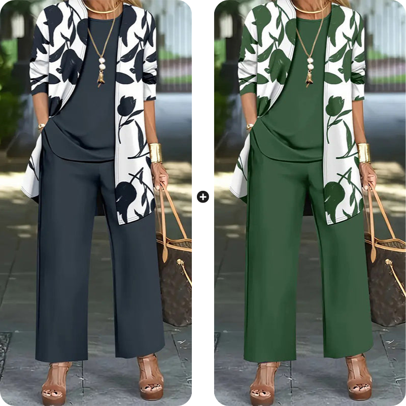 🌸 Effortless Style In One Beautiful Women's Casual Comfortable 3-Piece Outfit Set✨