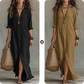 Casual Loose Fit Maxi Dress with Front Slit