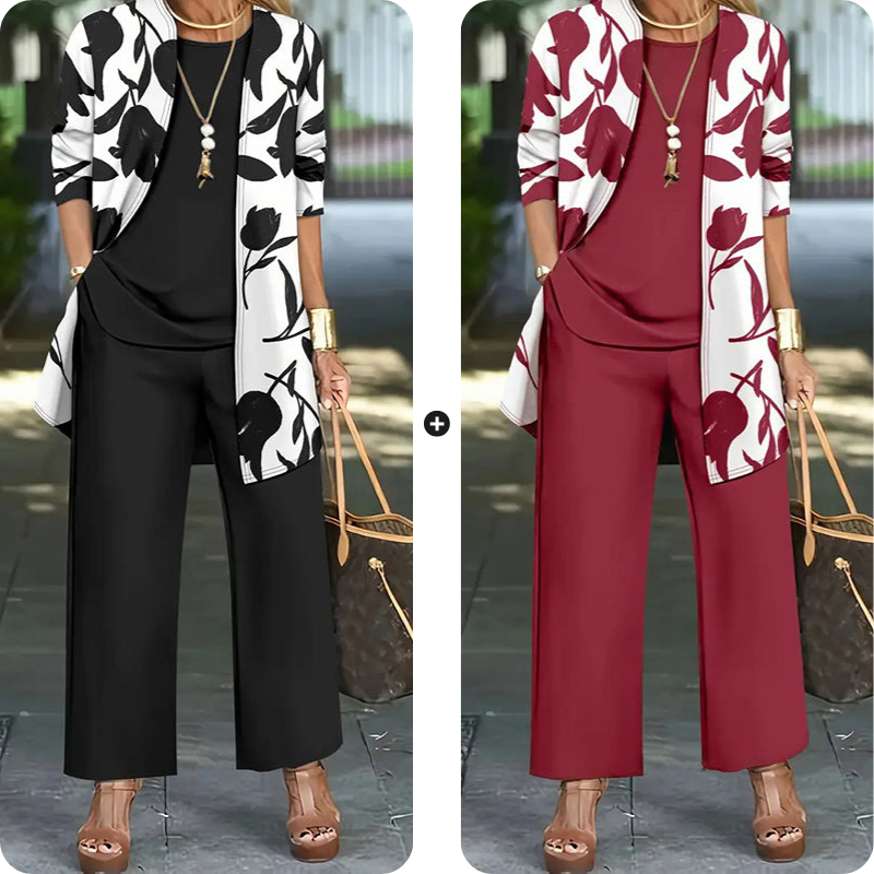 🌸 Effortless Style In One Beautiful Women's Casual Comfortable 3-Piece Outfit Set✨