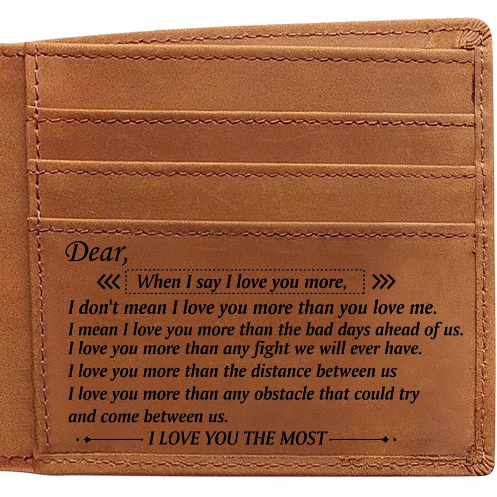🎄Last Day SALE 50% OFF🧔 ❤️Engraved Genuine Leather Wallet