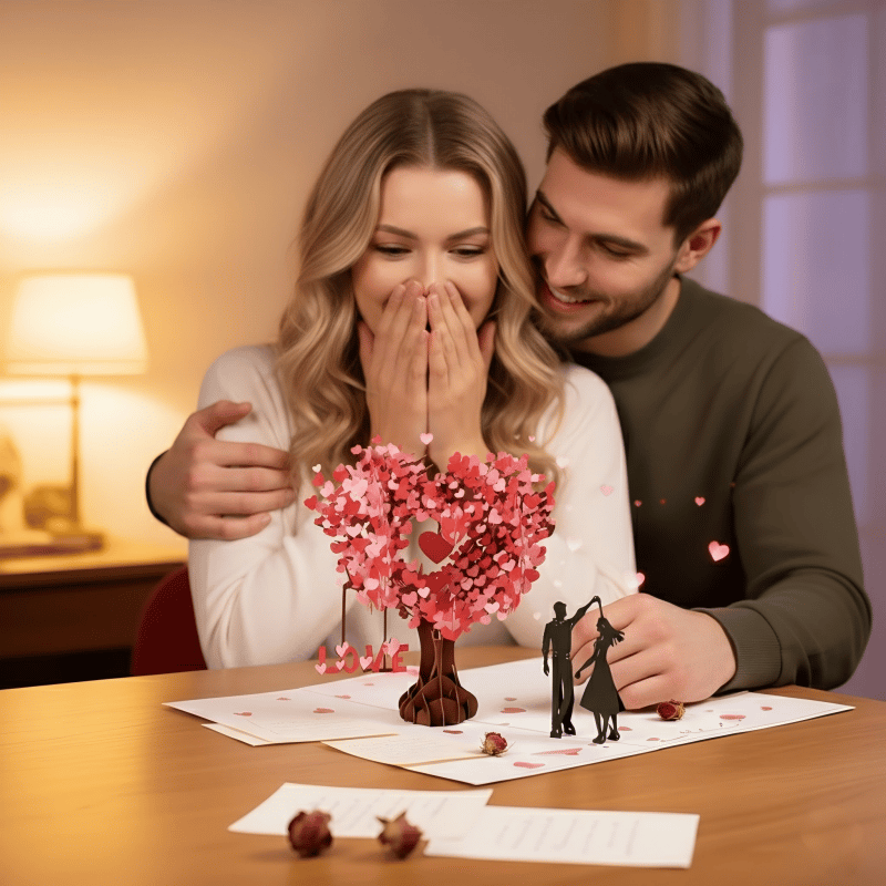 💖LAST DAY SALE 50% OFF💕3D Pop-Up Anniversary Card - Romantic Love Tree & Hearts Design💌