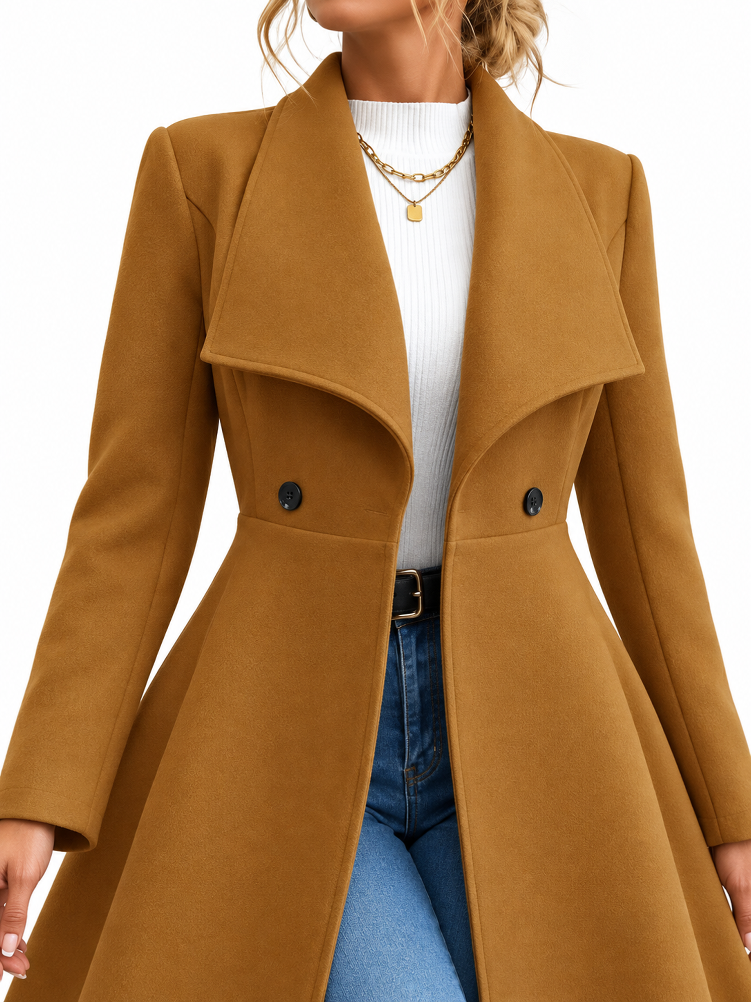 ⌛Limited-Time Offer-Women's Elegant Slim Fit Lapel Coat