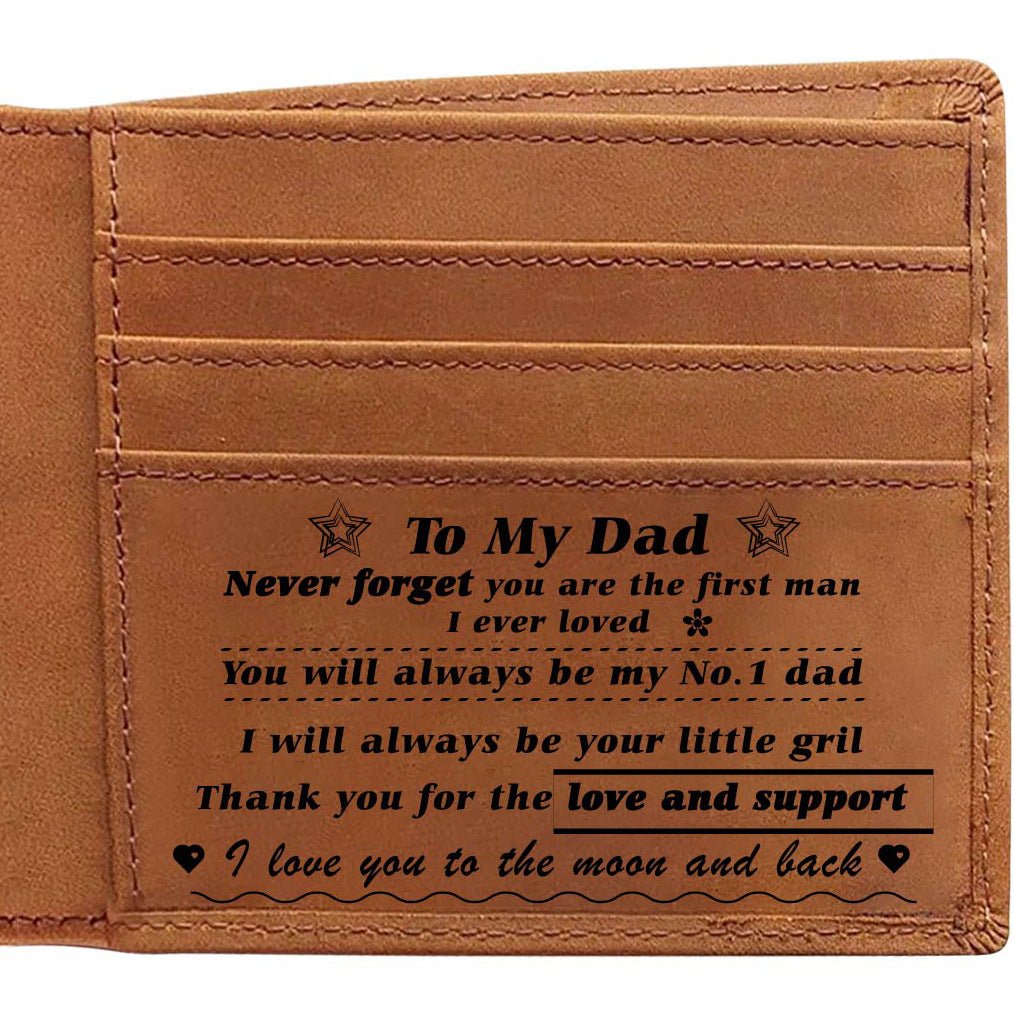🎄Last Day SALE 50% OFF🧔 ❤️Engraved Genuine Leather Wallet