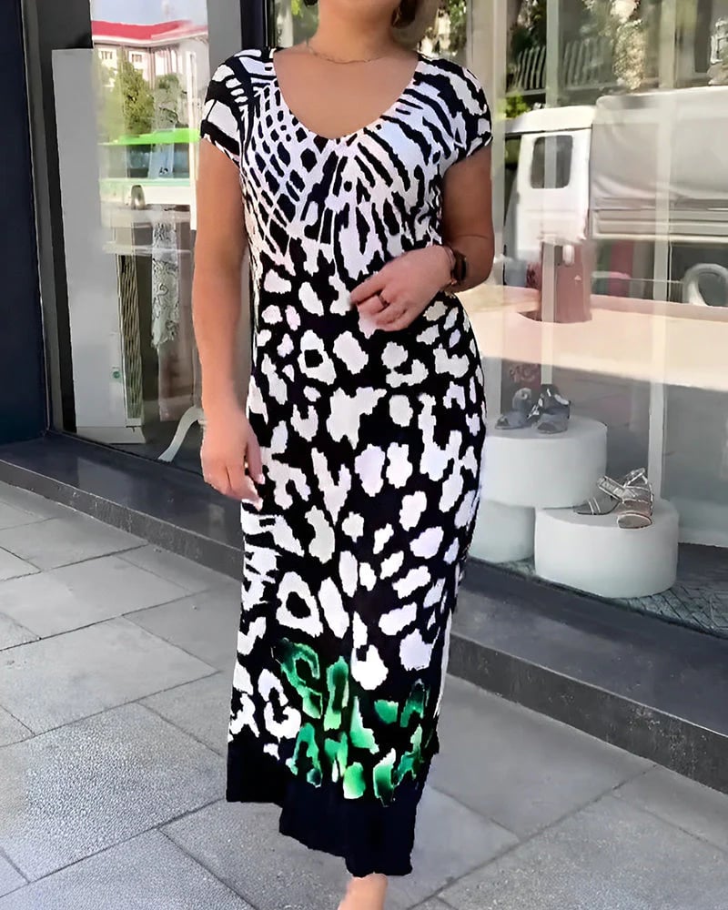 💖Limited Sale 50% OFF💖Casual Printed Short Sleeve Dress