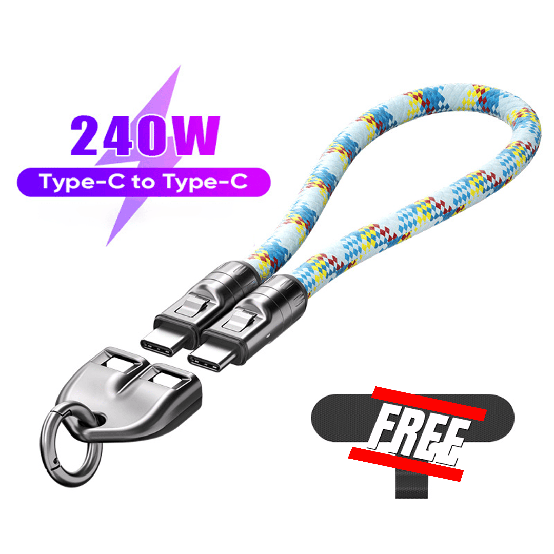 ⏰Last Day Special Price £9.99!!⚡C to C 240W Charging Cable with Wearable Bracelet Design