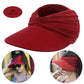 Summer Solid Color Sun Hat – Soft, Wide Brim & Elastic Fit