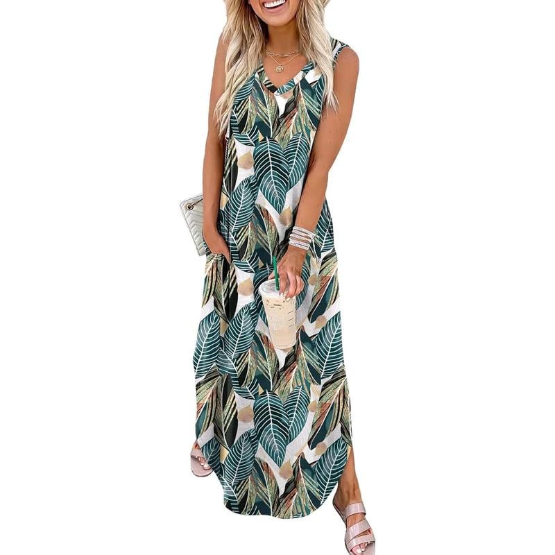 💖LAST DAY SALE 49% OFF!!💖Summer Dresses Maxi Dress Vacation Beach Sundresses with Pockets