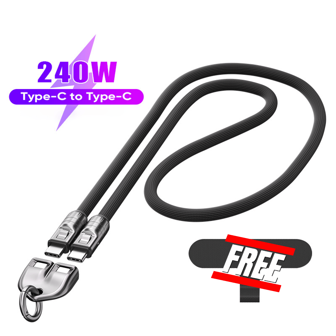 ⏰Last Day Special Price £9.99!!⚡C to C 240W Charging Cable with Wearable Bracelet Design
