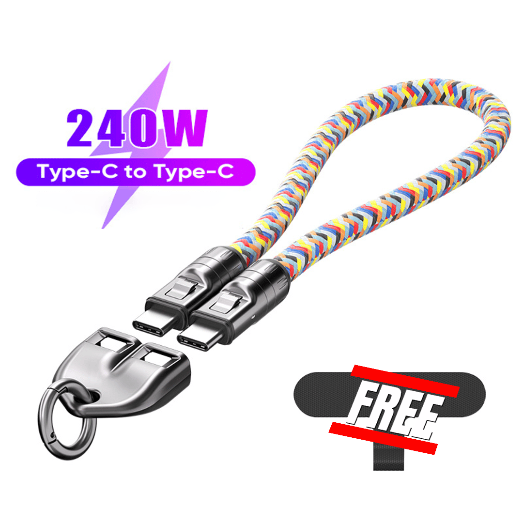 ⏰Last Day Special Price £9.99!!⚡C to C 240W Charging Cable with Wearable Bracelet Design