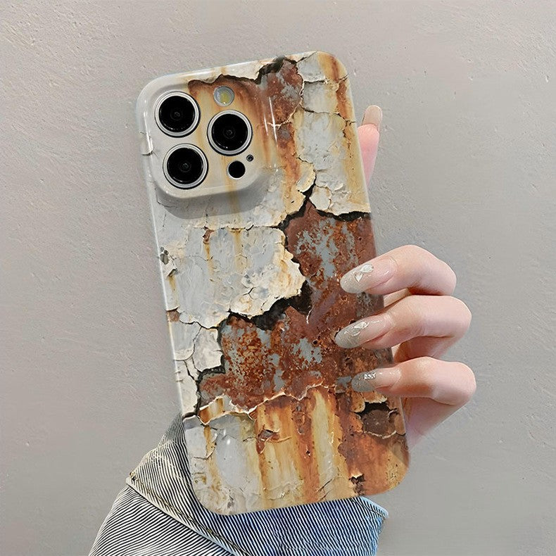 🔥Unique 3D Pattern With Rust Spots | Realistic Dirty Hard Case For iPhone