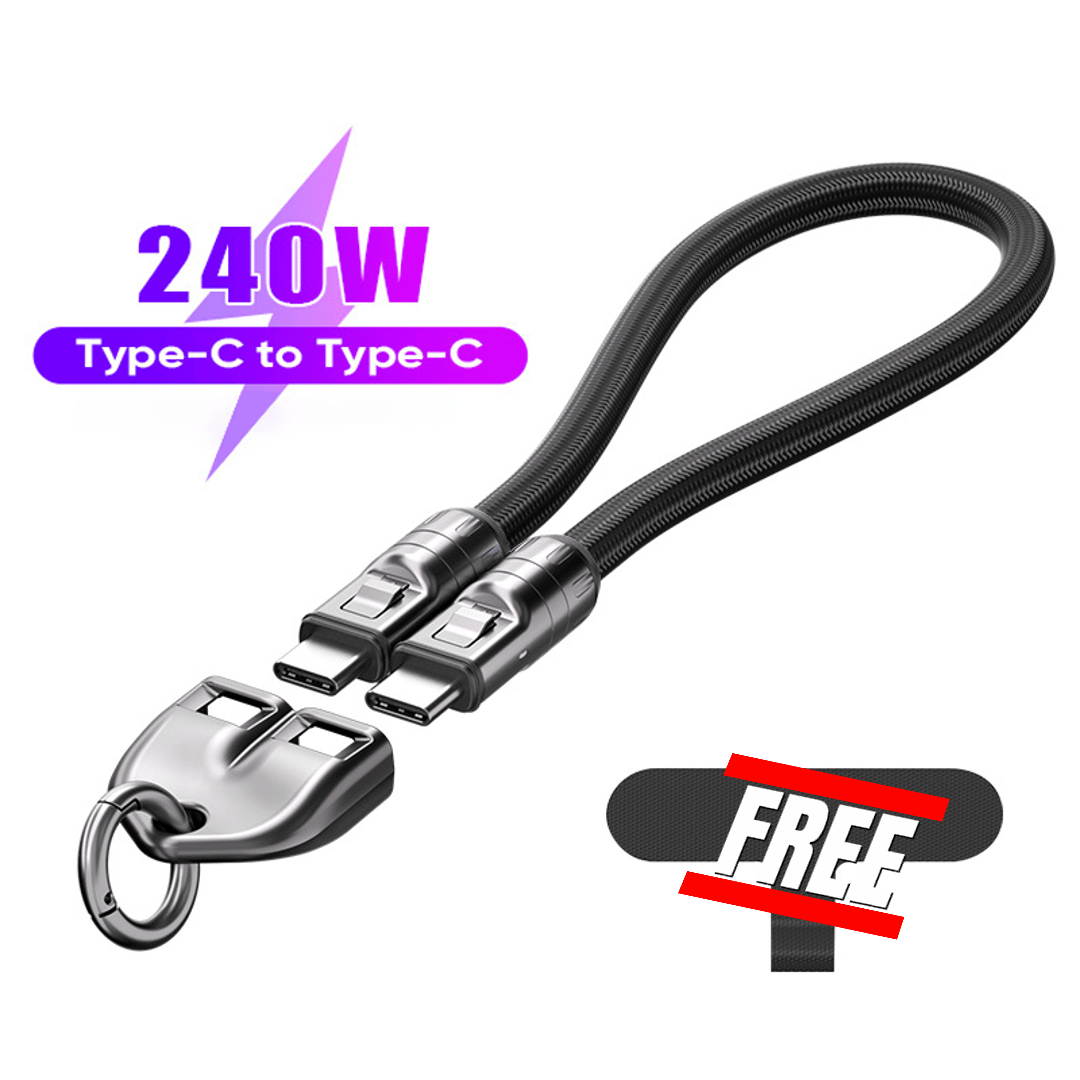 ⏰Last Day Special Price £9.99!!⚡C to C 240W Charging Cable with Wearable Bracelet Design