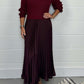 🌸LAST DAY SALE: ONLY ￡24.99!!✨ Effortless Elegance | Women's Pleated Round-Neck Maxi Dress 🌟