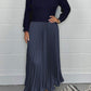 🌸LAST DAY SALE: ONLY ￡24.99!!✨ Effortless Elegance | Women's Pleated Round-Neck Maxi Dress 🌟