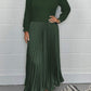 🌸LAST DAY SALE: ONLY ￡24.99!!✨ Effortless Elegance | Women's Pleated Round-Neck Maxi Dress 🌟