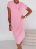 Women's Casual Short Sleeve T-Shirt Dress