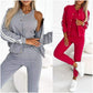🔥Women's three-piece baseball jacket and pants set