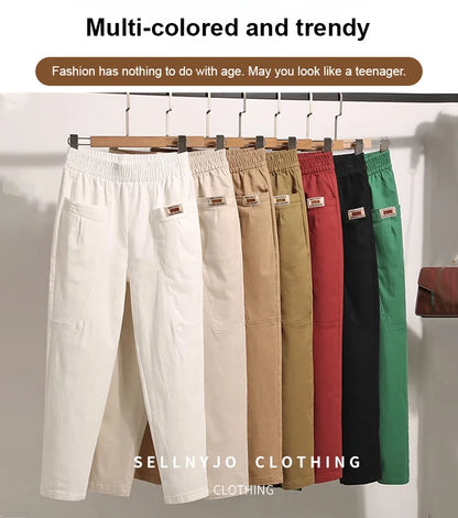 💕New Year Hot Sale 49% OFF💕💝Women's Elastic Waist Cotton Pants💝