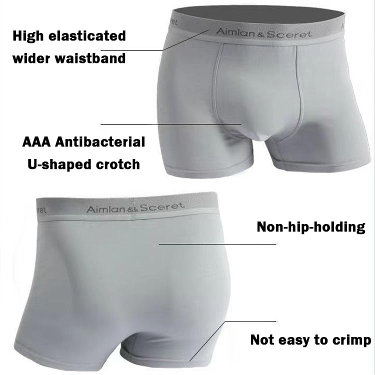 Nice Gift for Him! Men’s Cotton Plus Size Graphene Antibacterial Crotch Briefs