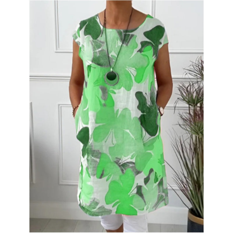 💃2026 Summer New Arrival 50% OFF💥💞Women's Loose Knee-Length Dress with Butterfly Print
