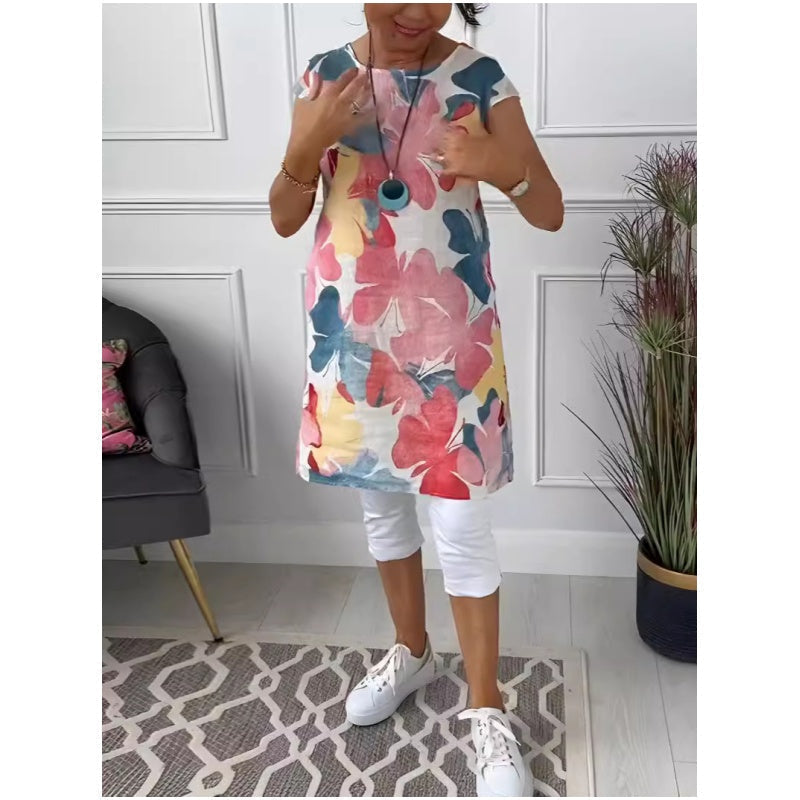 💃2026 Summer New Arrival 50% OFF💥💞Women's Loose Knee-Length Dress with Butterfly Print