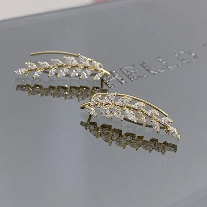[ideal gift] Elegant Leaf Stud Earrings