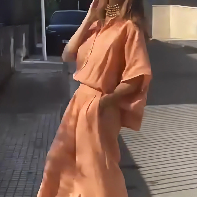 🔥2025 HOT SALE✨Women's Casual Cotton Linen Two-Piece Set