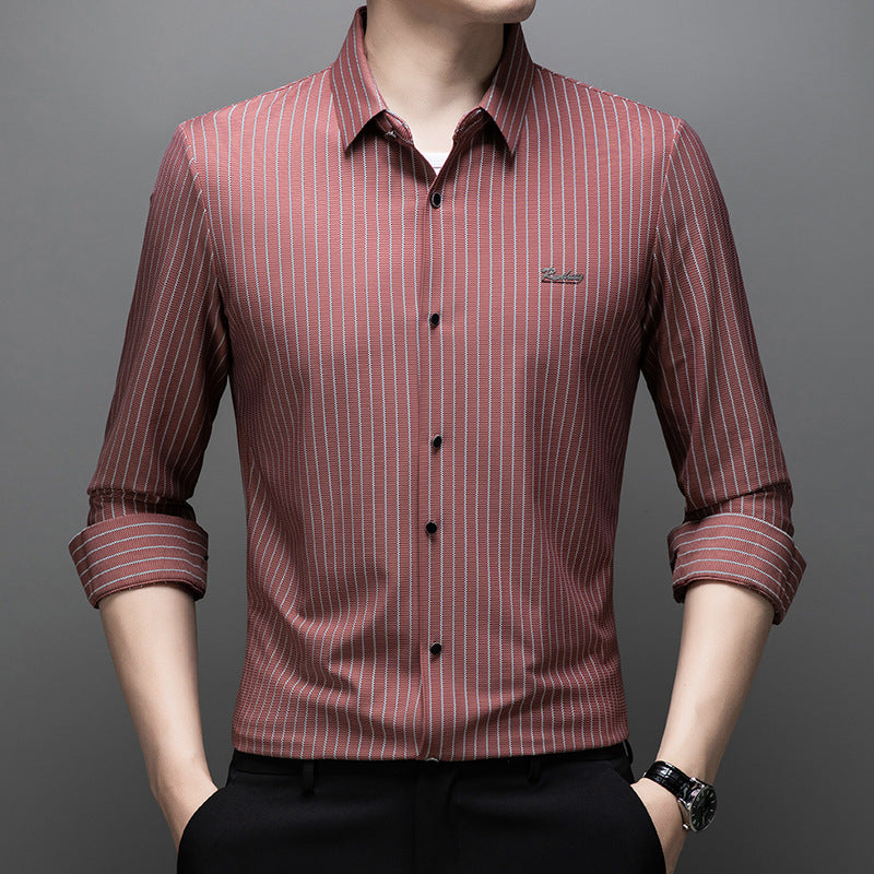 Men's Classic Wrinkle-Free Striped Shirt