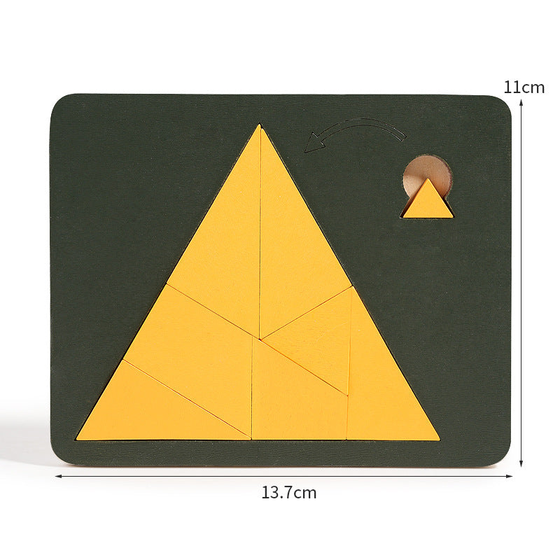 🧩 49% OFF NOW! ✨ Wooden Tangram Puzzle Board - 7 Colorful Geometric Shapes for Creative Pattern Sorting & Montessori Learning 🔺🔷