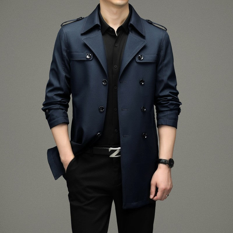 ❄️Free shipping❄️ Men's Double Breasted Trench Coat