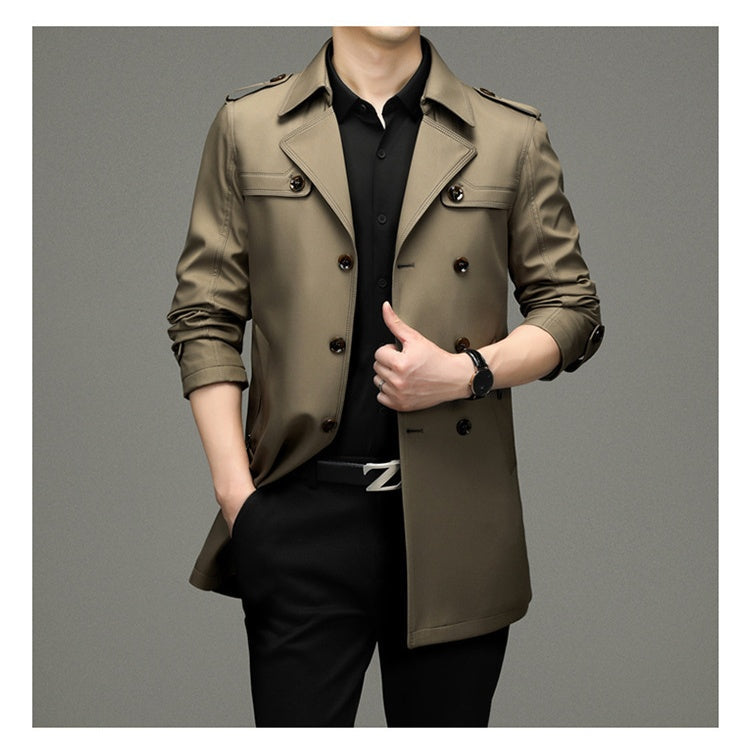 ❄️Free shipping❄️ Men's Double Breasted Trench Coat